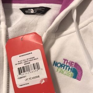NWT north face white hoodie / jacket!